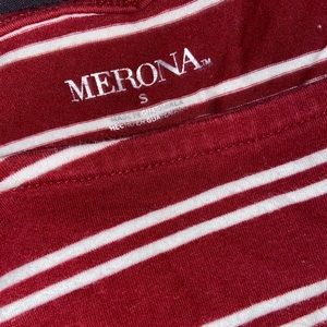 Burgundy stripe long sleeve shirt